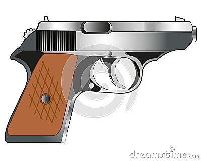 Weapon gun on white Vector Illustration