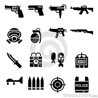 Weapon icon Cartoon Illustration