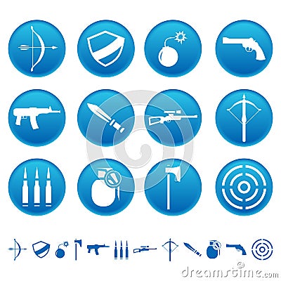 Weapon icons Vector Illustration