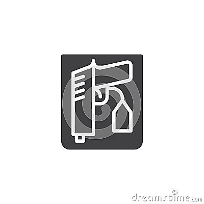 Weapon proof evidence icon vector Vector Illustration