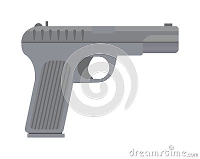 Weapon series vintage wild west army handgun military pistol gun vector. Vector Illustration