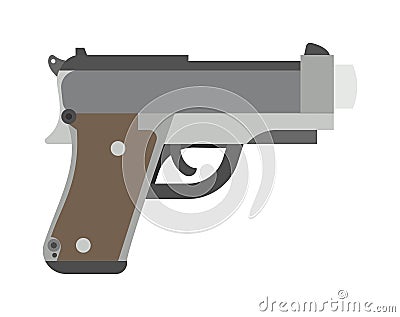 Weapon series vintage wild west army handgun military pistol gun vector. Vector Illustration