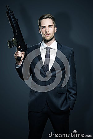 Weapons of a Businessman Stock Photo