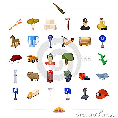 Weapons, travel, transport and other web icon in cartoon style.national, medicine, technology icons in set collection. Vector Illustration