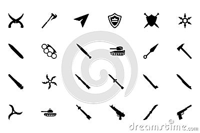 Weapons Vector Icons 5 Stock Photo