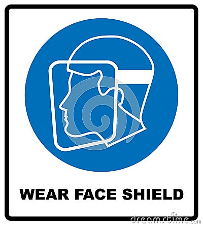 Wear a face shield Vector Illustration