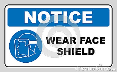 Wear a face shield Cartoon Illustration