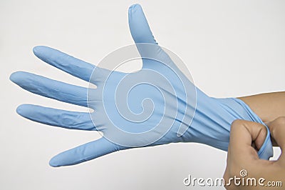 Wear glove Stock Photo