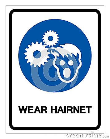 Wear Hairnet Symbol Sign, Vector Illustration, Isolate On White Background Label .EPS10 Vector Illustration