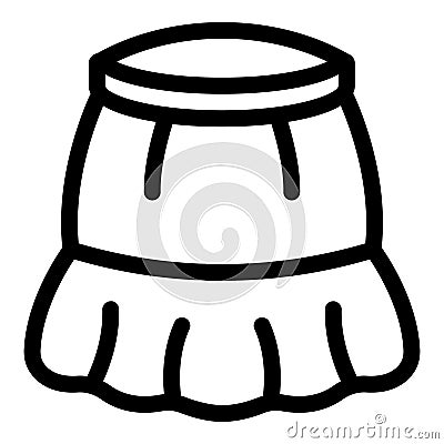 Wear new skirt icon outline vector. Casual denim Stock Photo