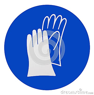 Wear safety gloves Stock Photo