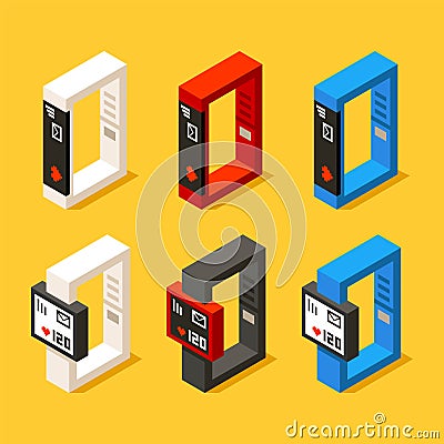 Wearable fitness devices Vector Illustration