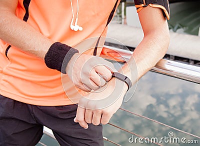 Wearable fitness gear Stock Photo