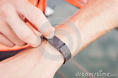 Wearable fitness gear Stock Photo