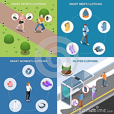 Wearable Technologies Design Concept Vector Illustration