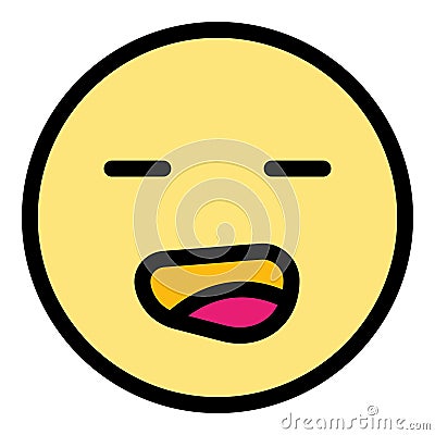 Weary face icon vector flat Stock Photo