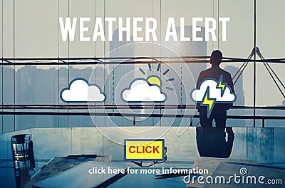 Weather Alert Information Prediction Climate Daily Concept Stock Photo