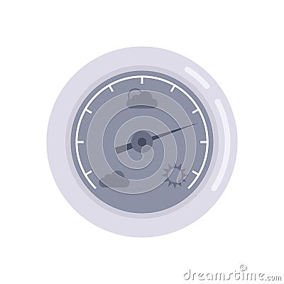 Weather barometer icon flat isolated vector Vector Illustration