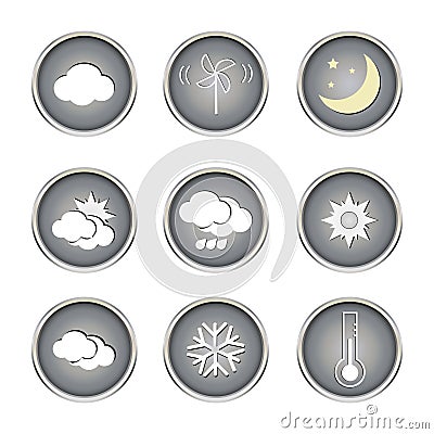 Weather buttons Stock Photo