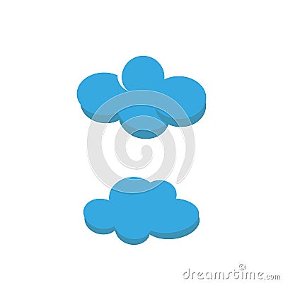 Weather cloud isolated icon Vector Illustration