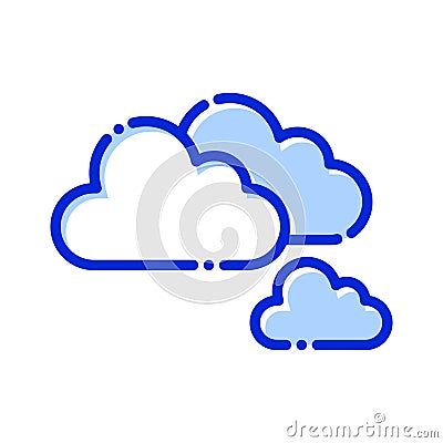 Weather, clouds, forecast, cloudy fully editable vector icon Vector Illustration
