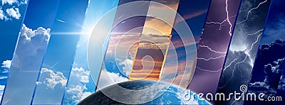 Weather forecast background, climate change concept Stock Photo