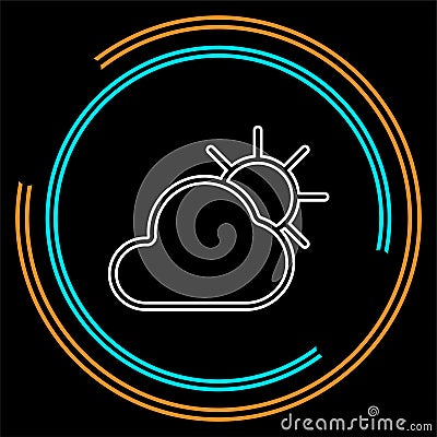 Weather forecast icon, seasons clouds Vector Illustration