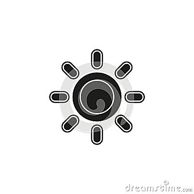 weather forecast icon, vector seasons sunny weather, sunny weather Stock Photo