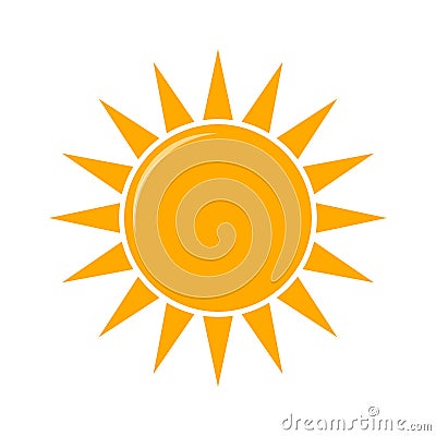 Weather forecast icon, vector. Sunny weather Cartoon Illustration
