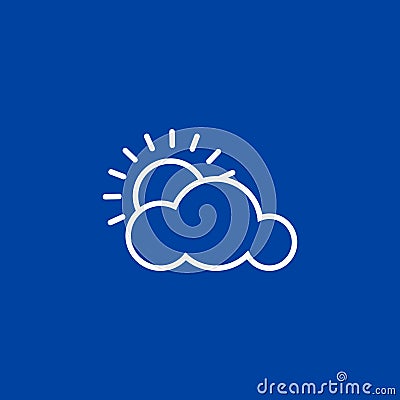 Weather icon on blue background Vector Illustration