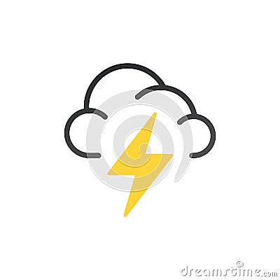 Weather icon. Flat style for graphic and web design, Modern simple vector sign. Internet concept. Trendy symbol for website design Stock Photo