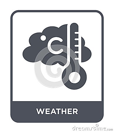 weather icon in trendy design style. weather icon isolated on white background. weather vector icon simple and modern flat symbol Vector Illustration