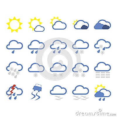 Weather icons Vector Illustration