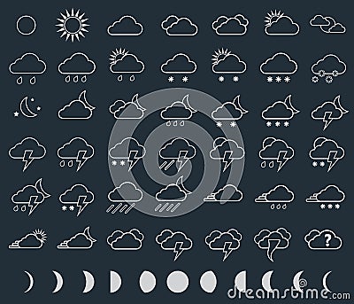 Weather icons design Vector Illustration