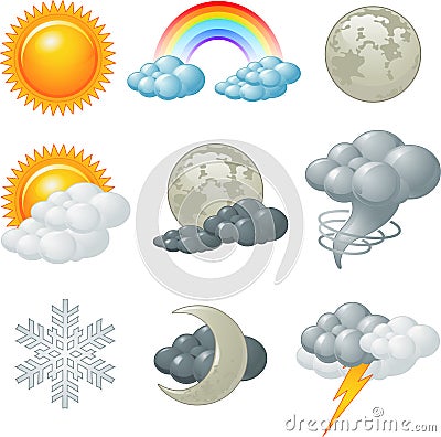 Weather icons Vector Illustration