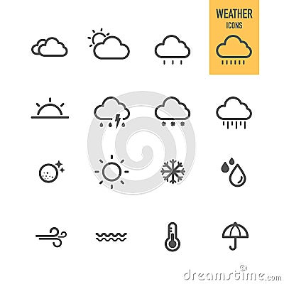 Weather icons sets. Vector Illustration