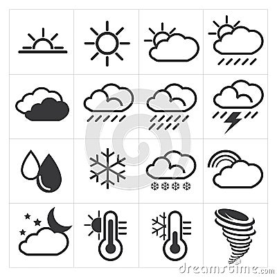 Weather icons Vector Illustration