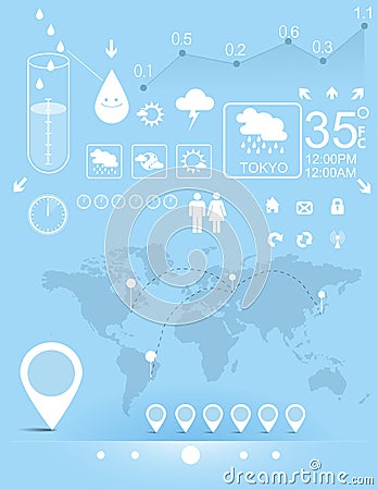 Weather infographic Vector Illustration