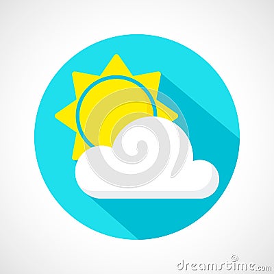 weather little cloudy day icon Vector Illustration