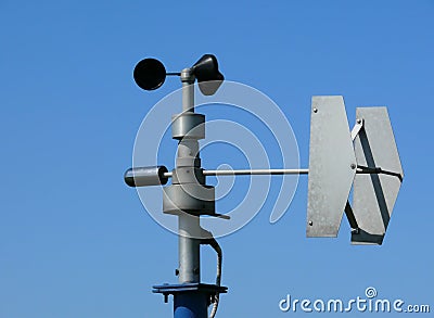 Weather monitoring- anemometer Stock Photo