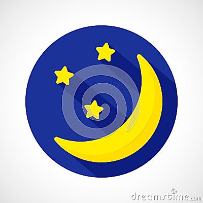 Weather night moon icon Vector Illustration