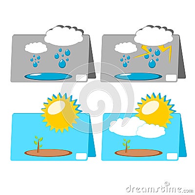 Weather paper concept Vector Illustration