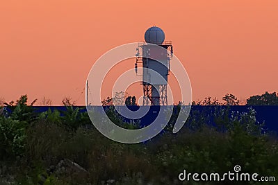 Weather radar of INMH institute in Bucharest Stock Photo