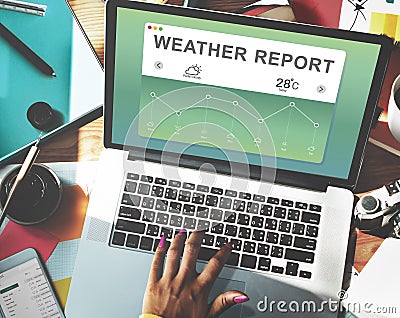 Weather Report Data Meteorology Concept Stock Photo