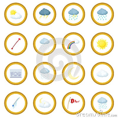 Weather set icon circle Vector Illustration