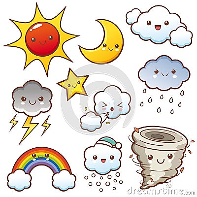 Weather set Vector Illustration