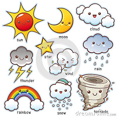 Weather set Vector Illustration