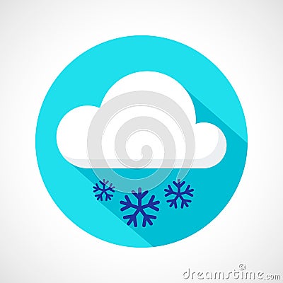 Weather snowfall icon Vector Illustration