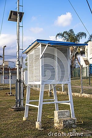 Weather station of Lookout of Santana Editorial Stock Photo