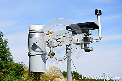 Weather station in mountain area Editorial Stock Photo